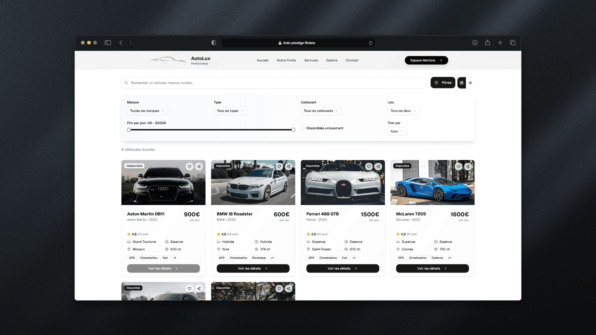 Site Web AutoPrestige Riviera - Image 2
